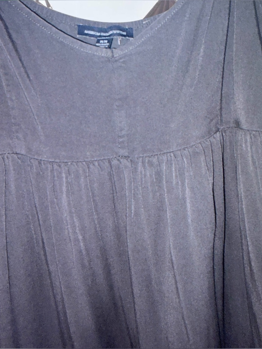 American Eagle Outfitters Gray Tiered Babydoll Cami Dress Medium - Picture 3 of 8